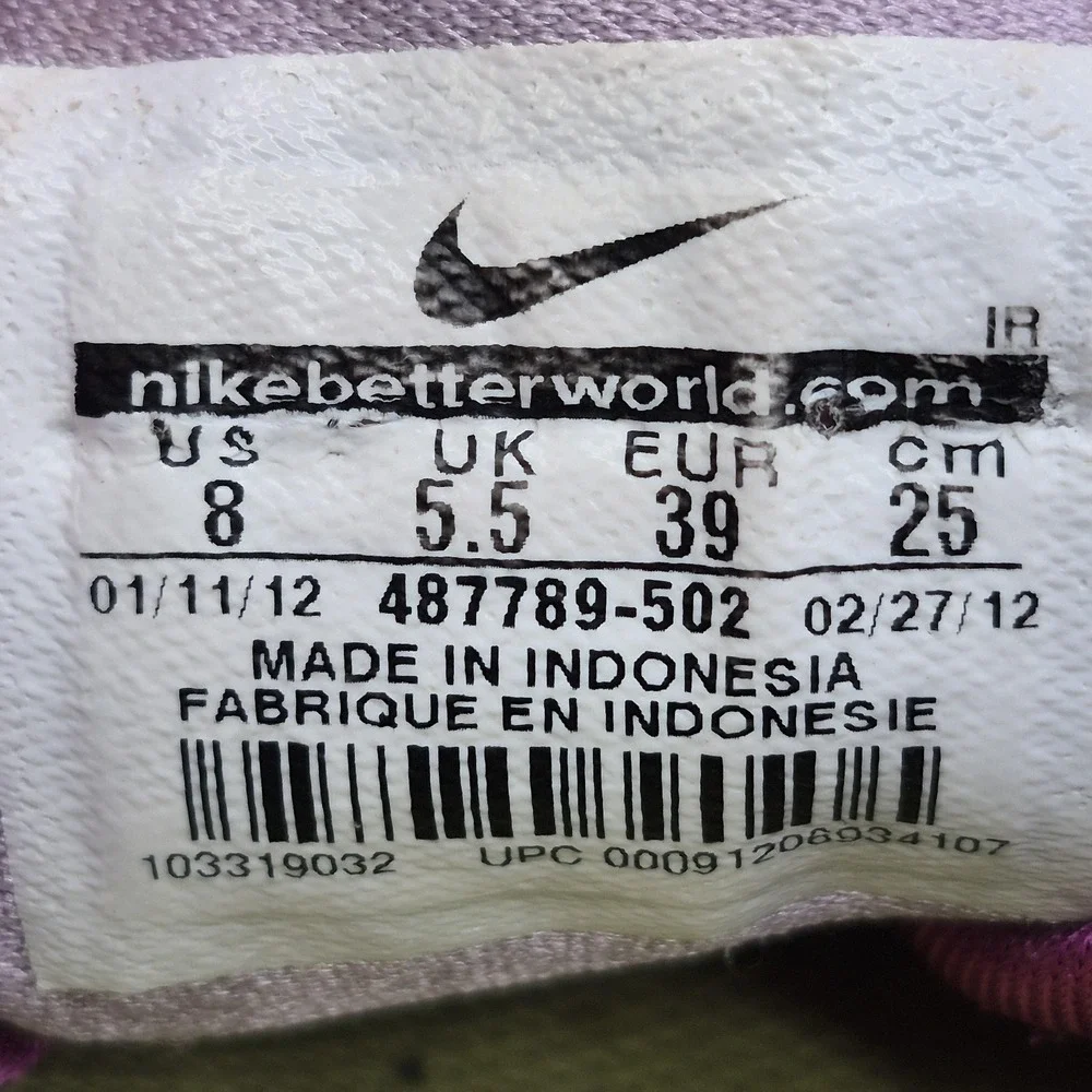 Nike Free Fit 2 Shoes Womens Size 8 Purple Mesh Training‎ Sneakers 487789-502